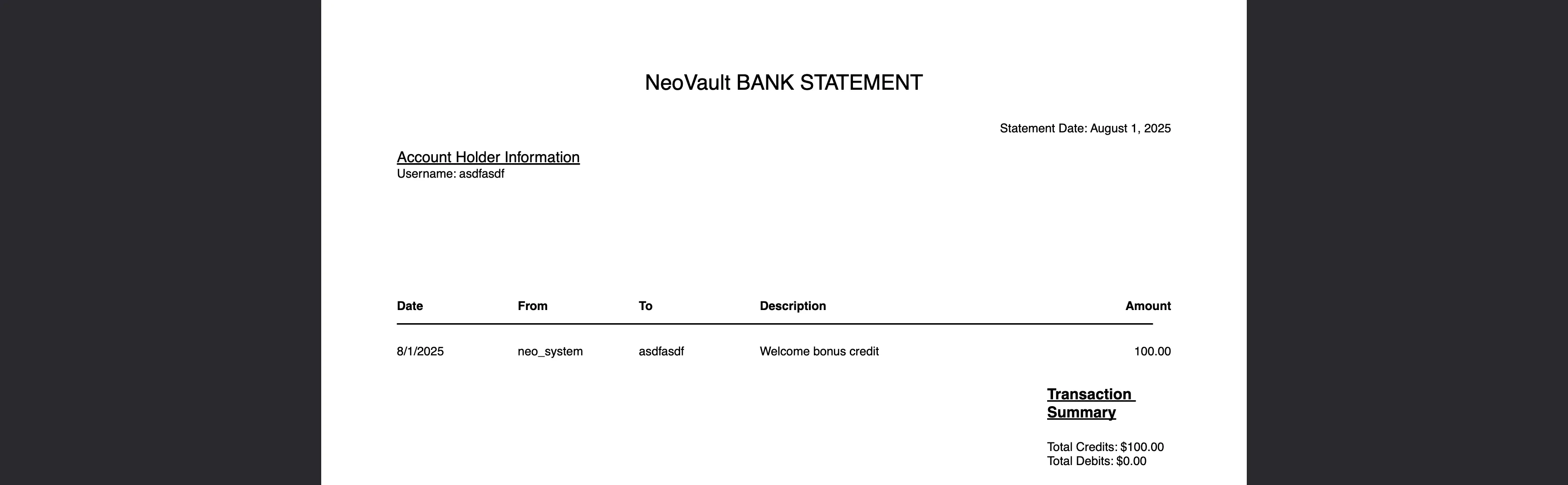 NeoVault 5
