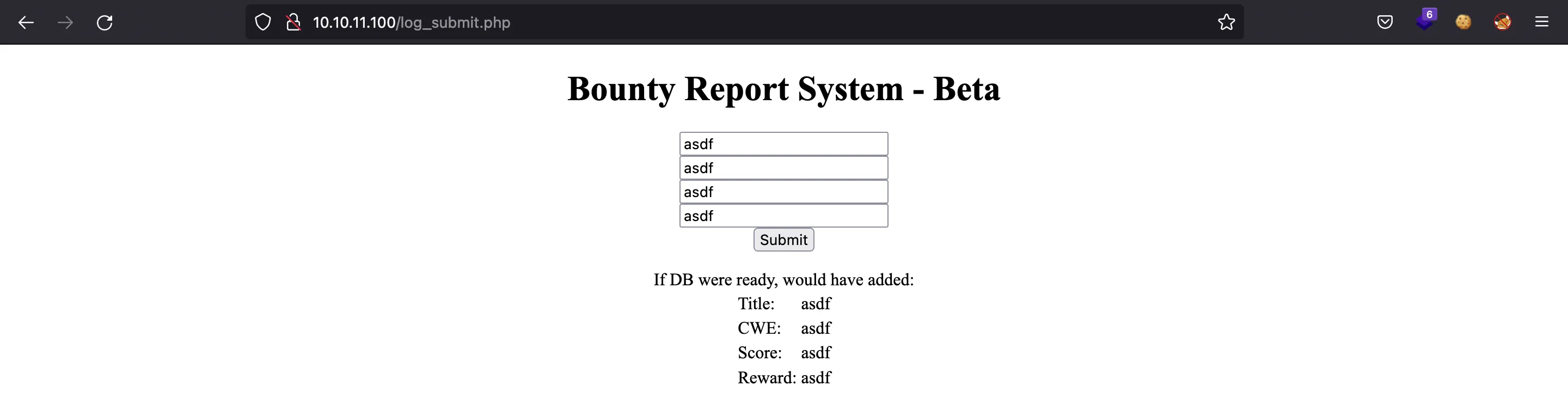 BountyHunter report data
