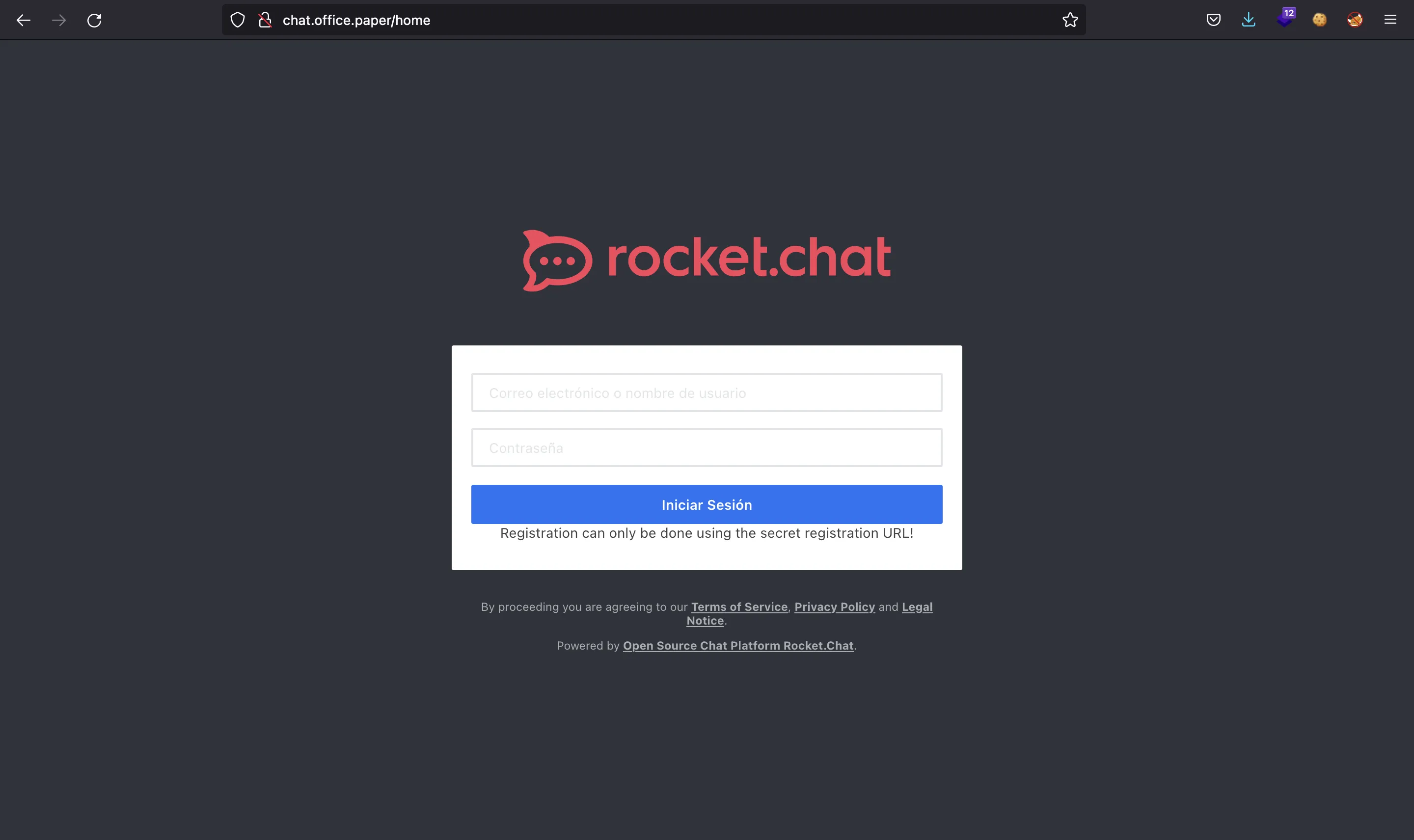 Paper Rocket.Chat