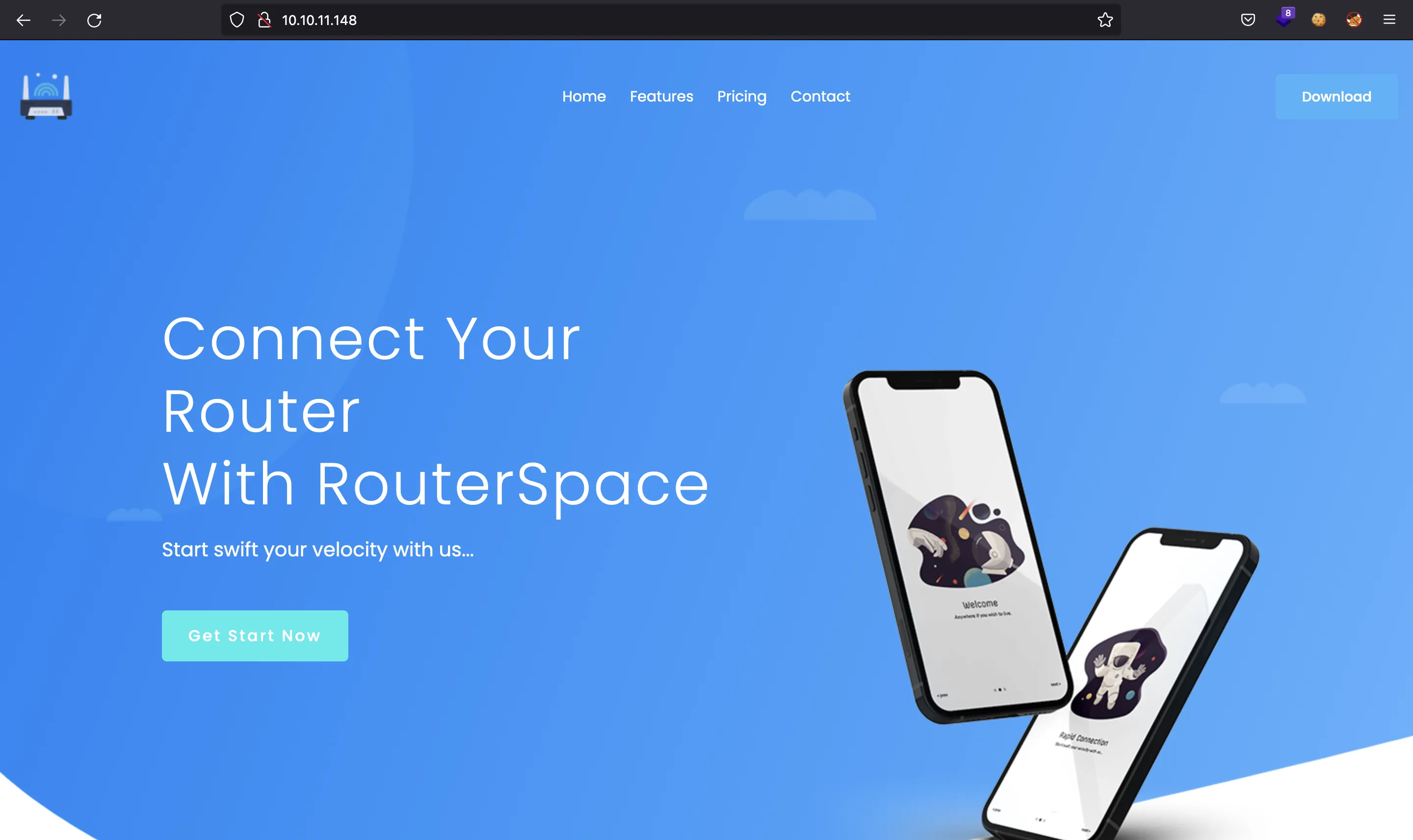 RouterSpace landing page