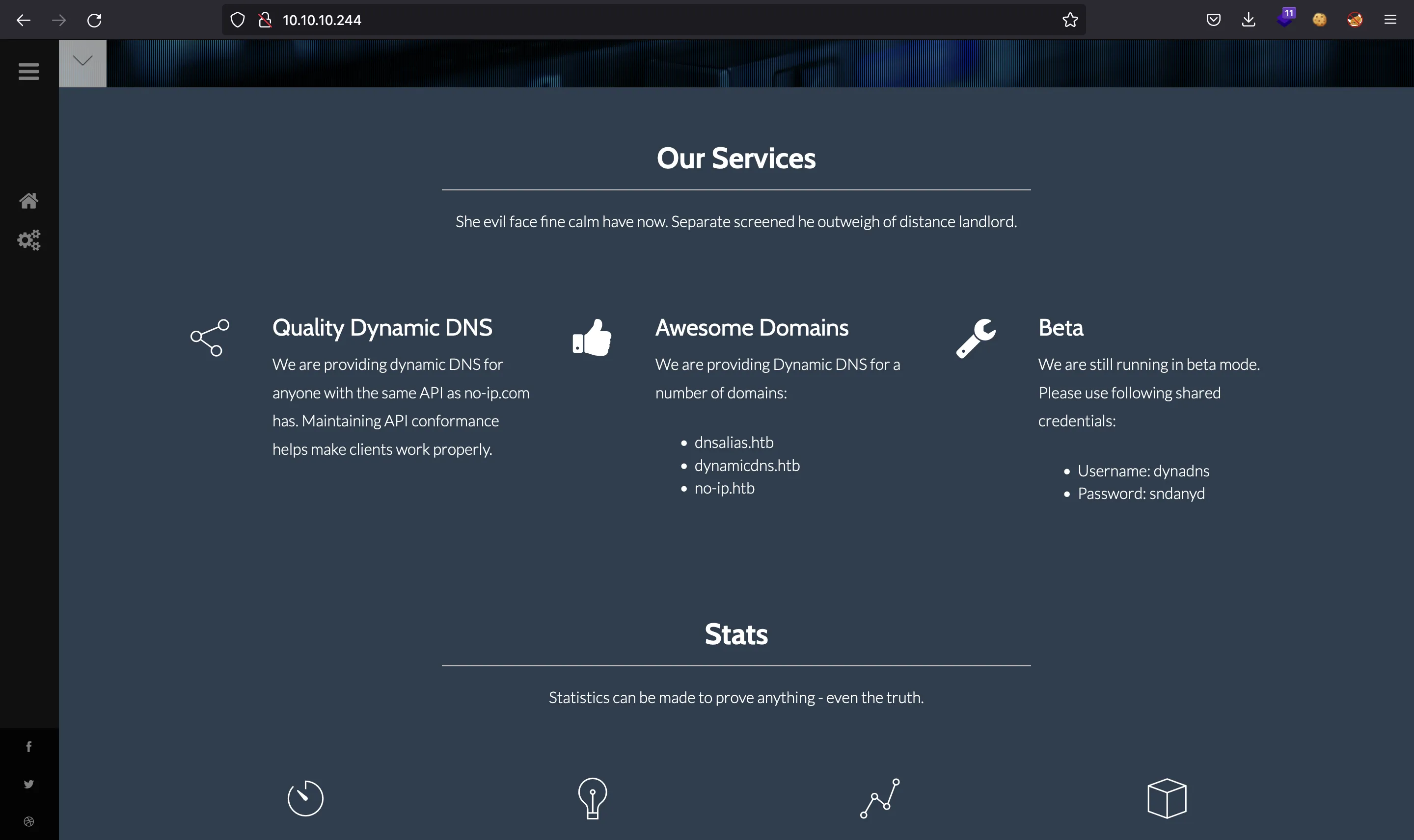 DYNA DNS services information